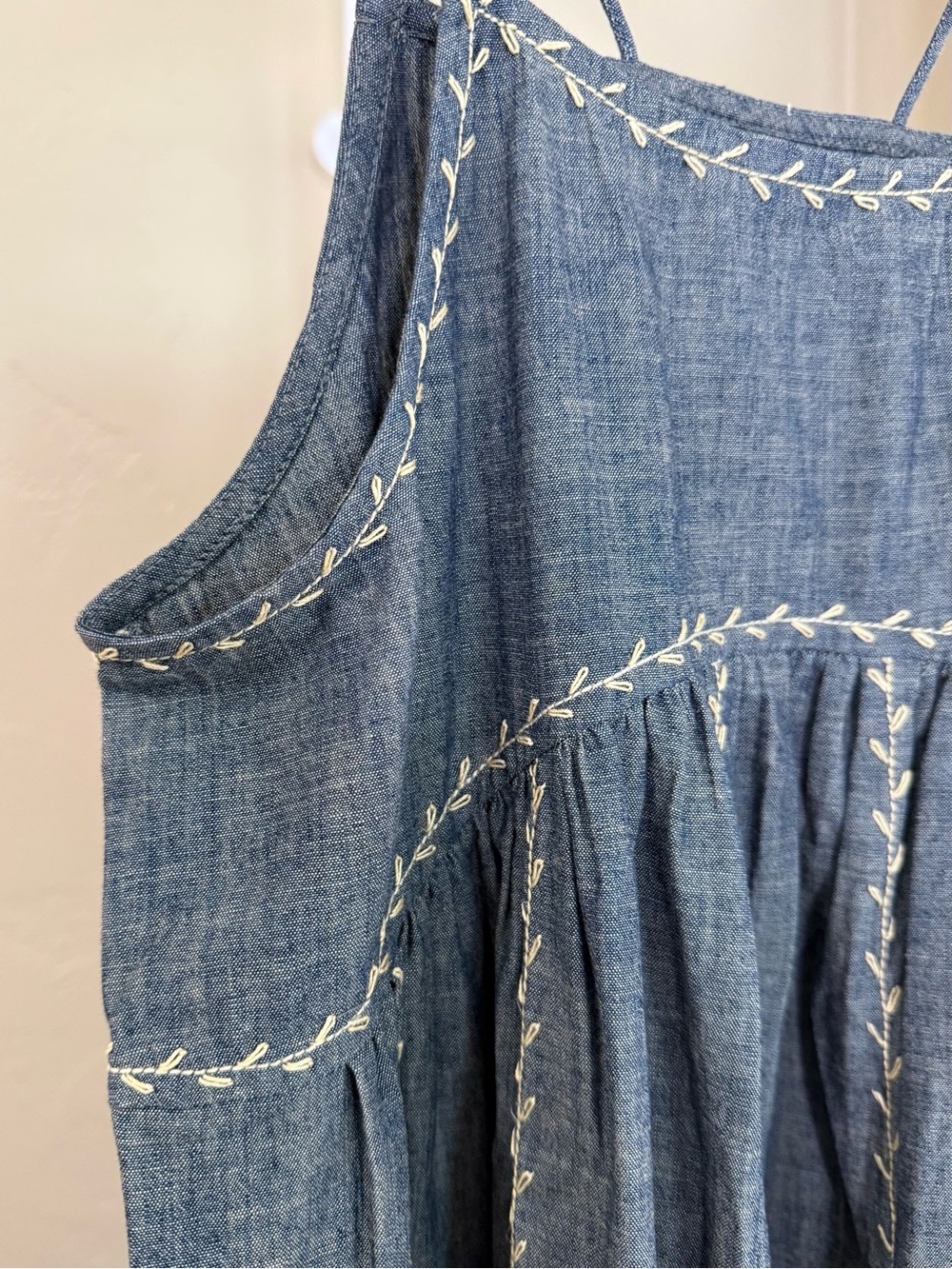 Natural Life Erin Embroidered Maxi Dress 100% Cotton Small NWT Blue - Picture 7 of 11